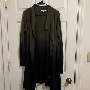 Adam Levine Collection Olive to Black Gradient Cardigan